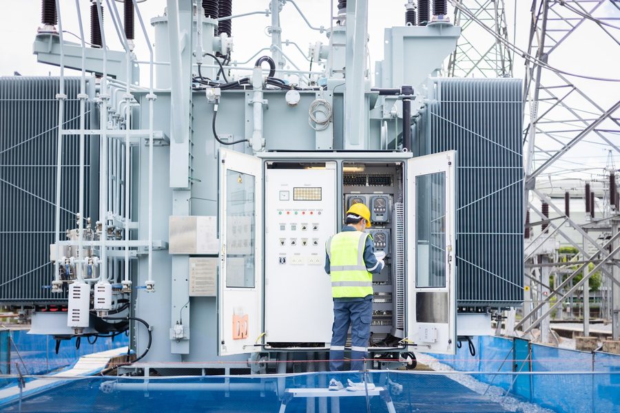 Industrial technician at work